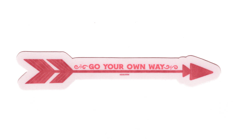 Go Your Own Way Arrow Sticker