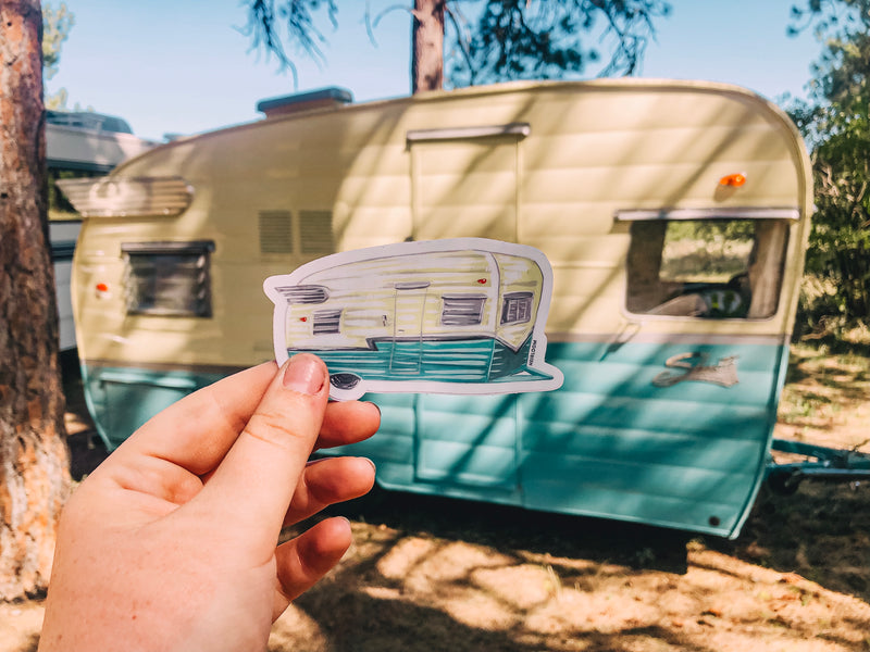 Vintage Camp Trailer Sticker