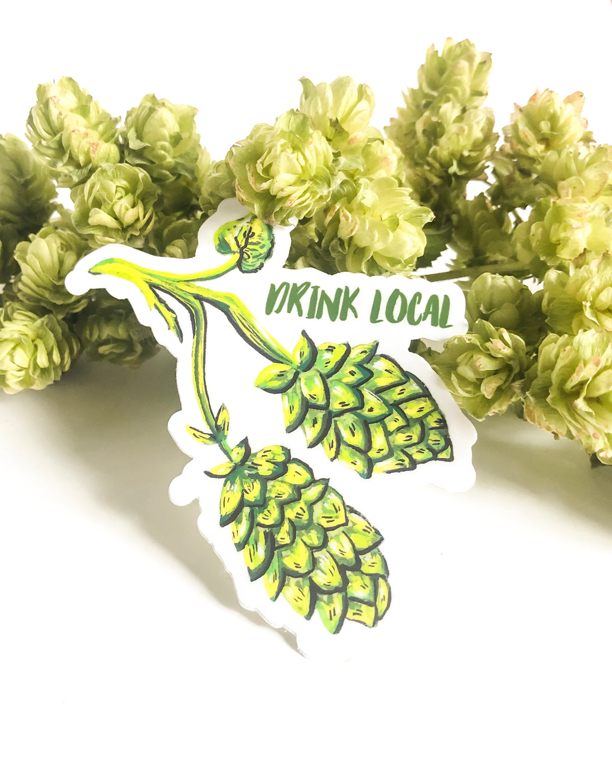 Drink Local Hops Sticker